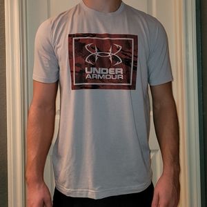 Gray Under Armour T-Shirt with Red Logo
